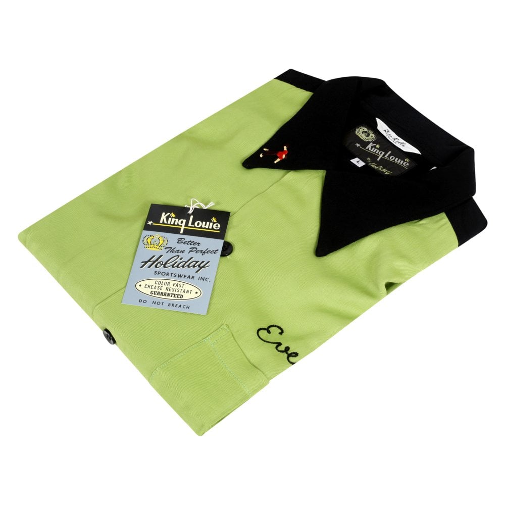 Sun Surf King Louie by Holiday Light Green Bowling Shirt SURF10090