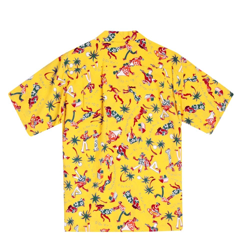 Sun Surf Mens Fun Island of Hawaii Yellow Hawaiian Shirt SURF10267