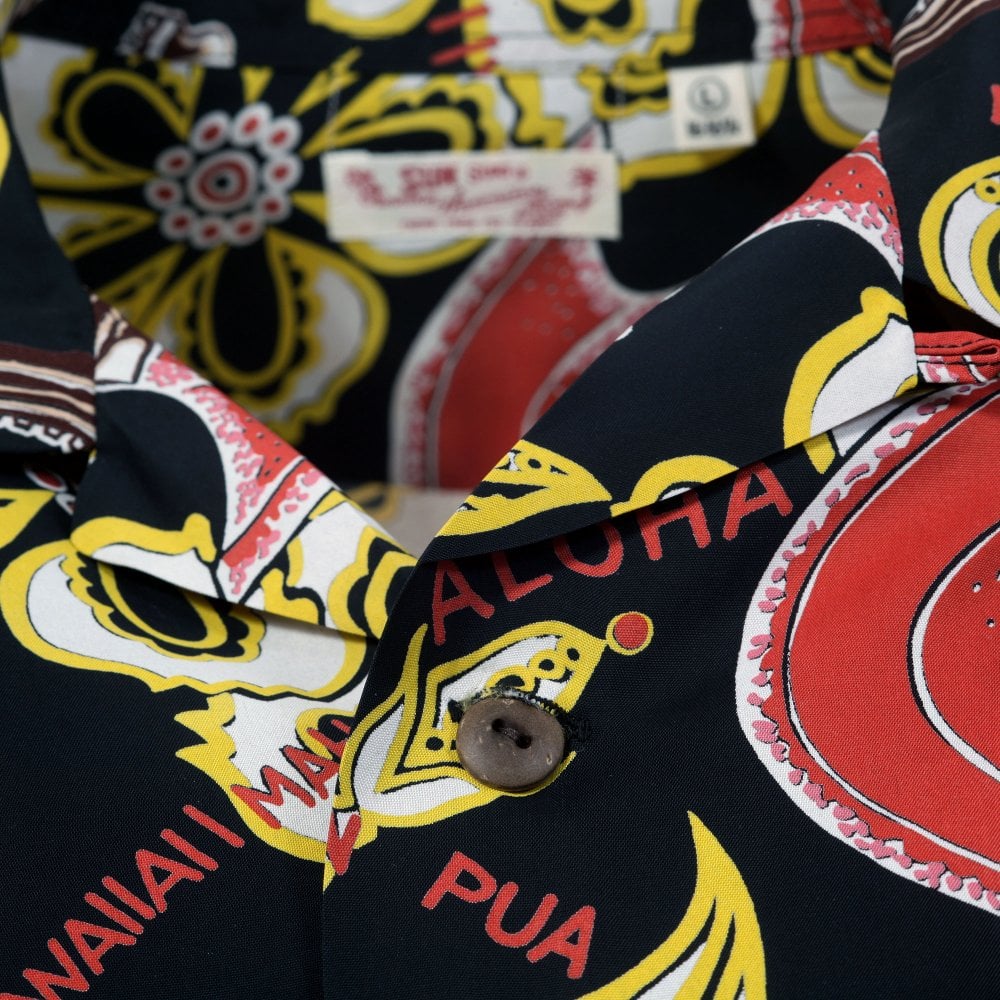Sun Surf Black Mahiole Hawaiian Shirt SURF11097