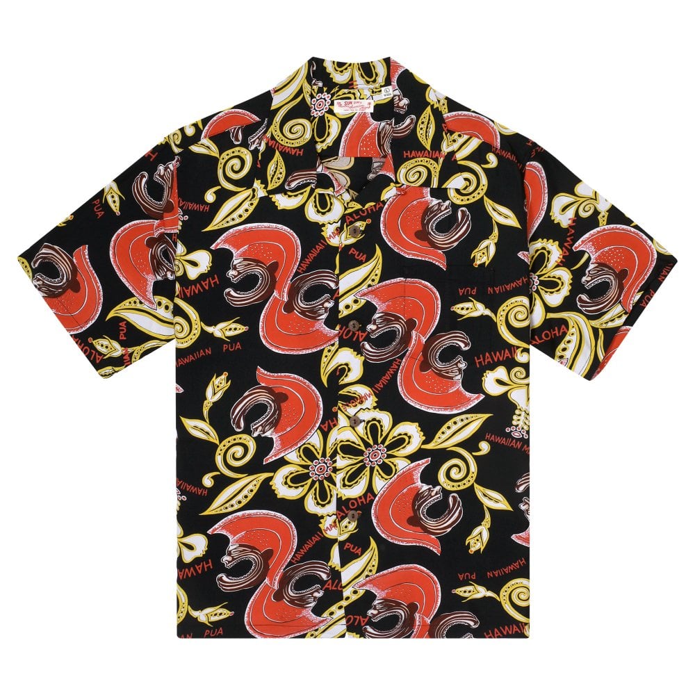 Sun Surf Black Mahiole Hawaiian Shirt SURF11097