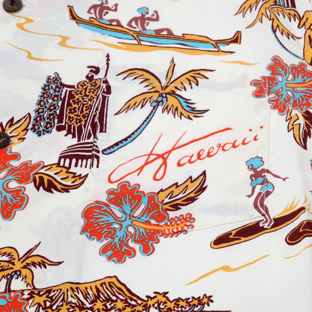 Sun Surf Aloha Hawaii Off White Hawaiian Shirt SURF11087