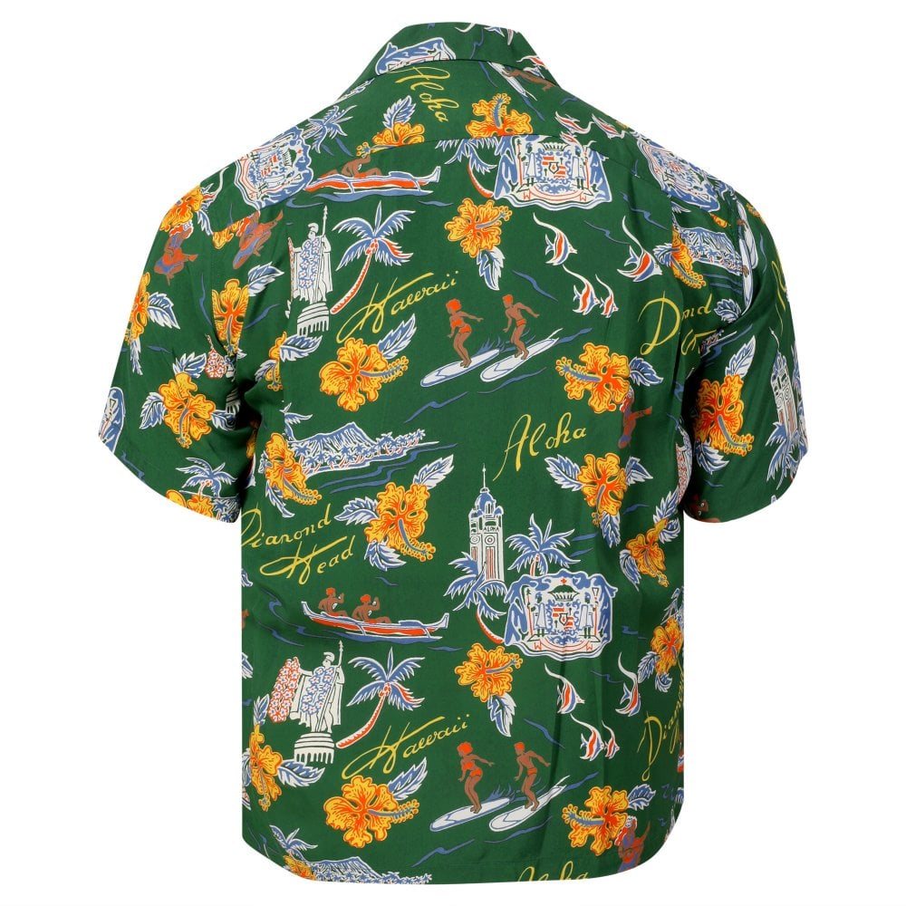 Sun Surf Aloha Hawaii Green Hawaiian Shirt SURF11088