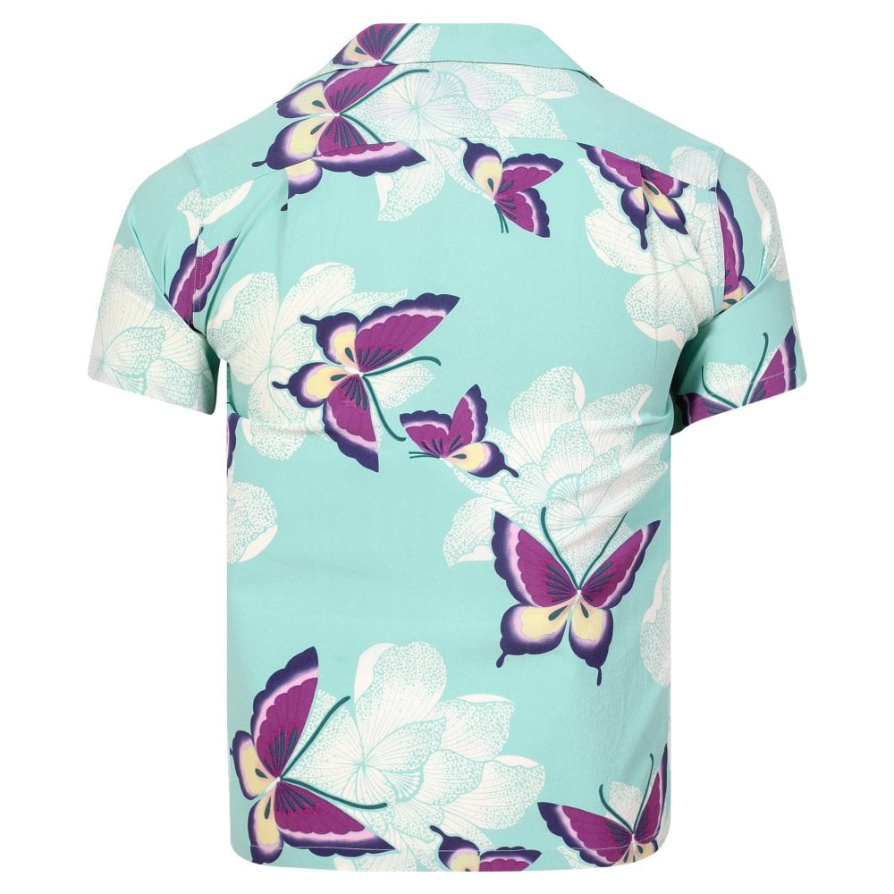 Sun Surf Blue Mariposa Short sleeve Hawaiian Shirt SURF11091