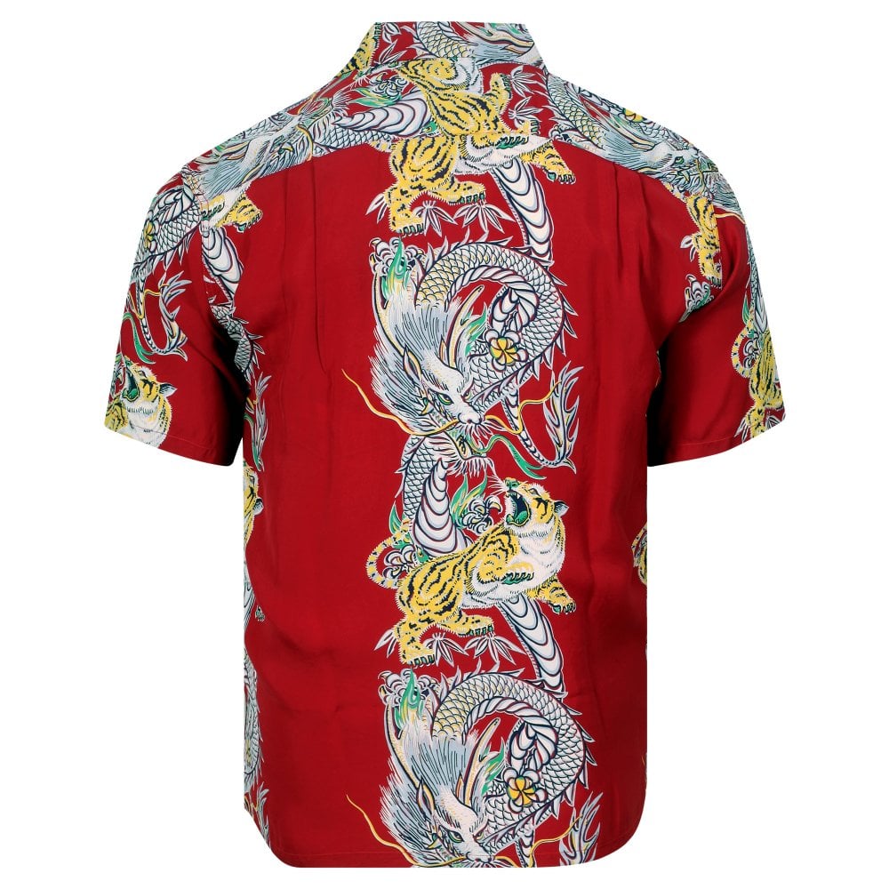 Sun Surf Special Edition Tornado Tiger Red Hawaiian Shirt SURF11099