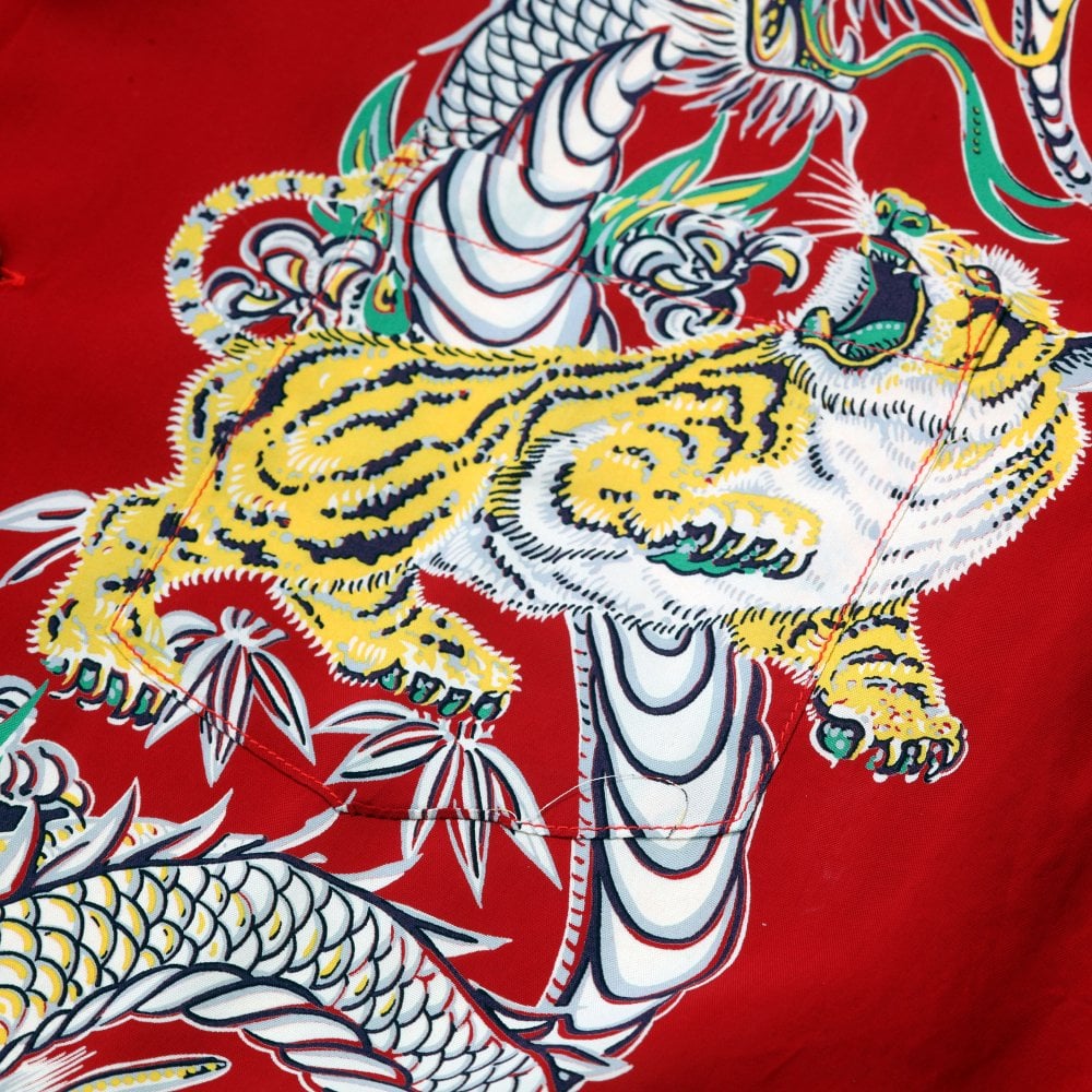 Sun Surf Special Edition Tornado Tiger Red Hawaiian Shirt SURF11099