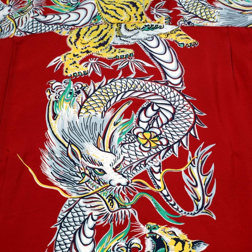 Sun Surf Special Edition Tornado Tiger Red Hawaiian Shirt SURF11099