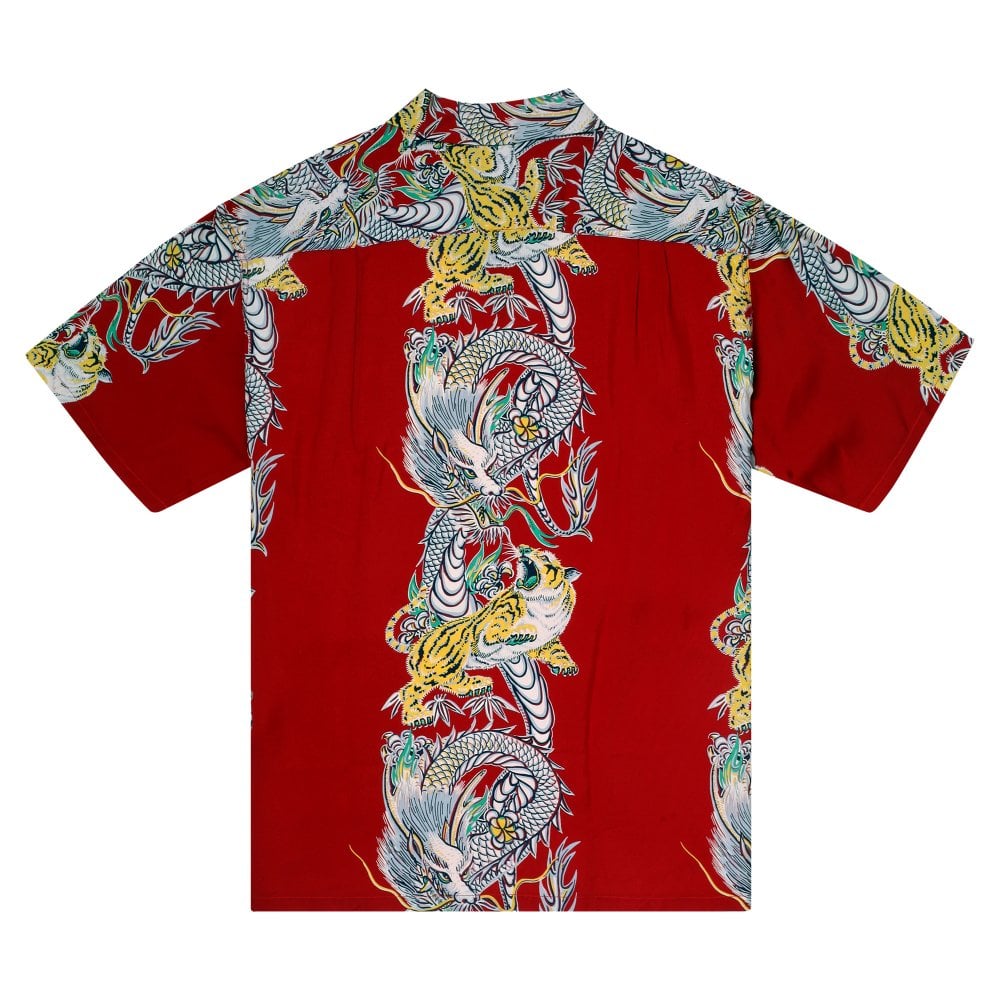 Sun Surf Special Edition Tornado Tiger Red Hawaiian Shirt SURF11099