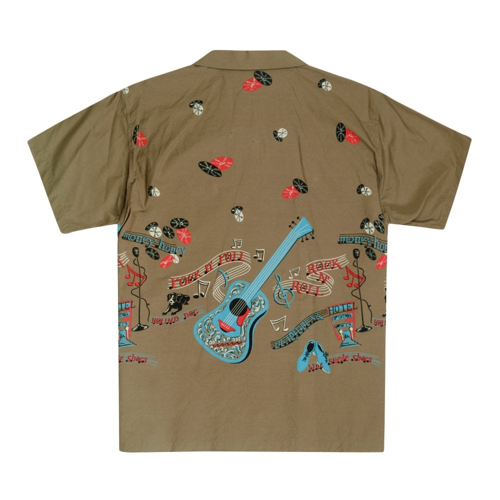 RockNRoll Guitar Star of Hollywood Hawaiian Shirt SoH10095