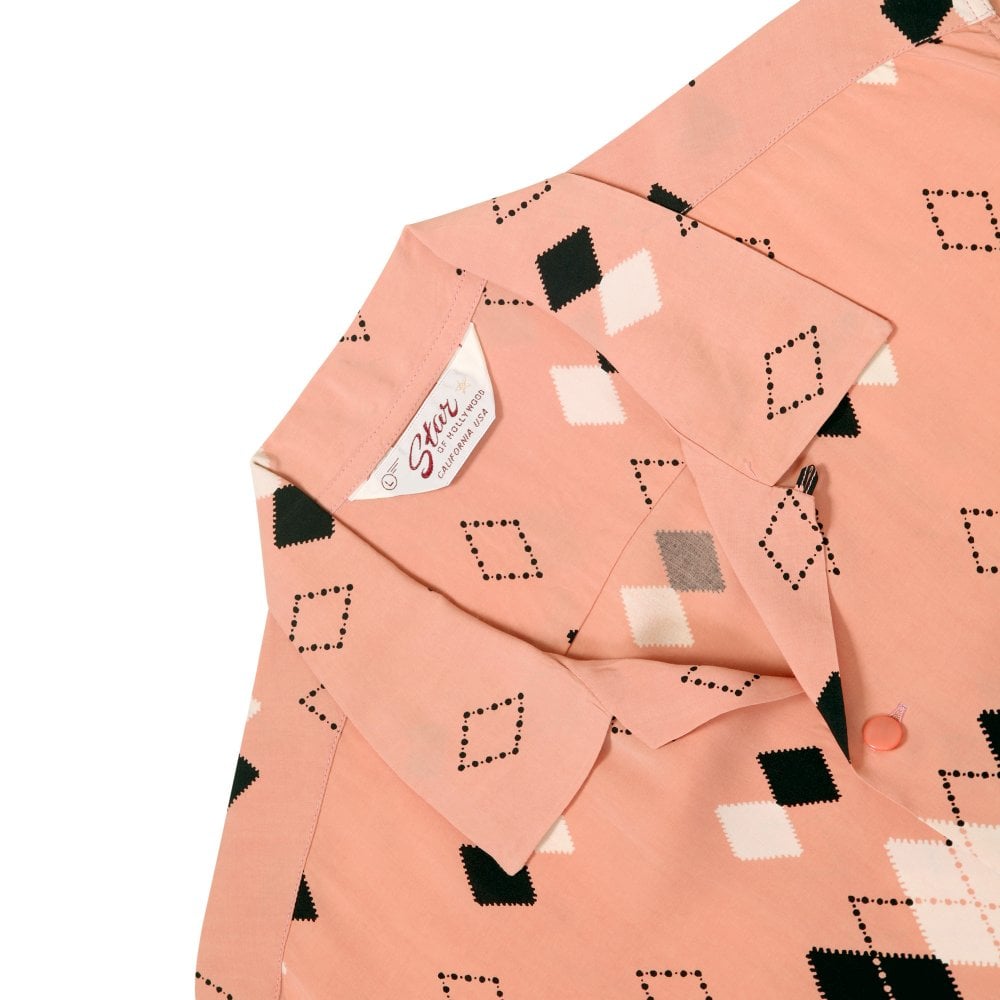 Argyle Star of Hollywood Pink Hawaiian Shirt SoH11085