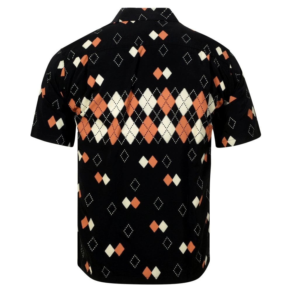 Argyle Star of Hollywood Black Hawaiian Shirt SoH11084