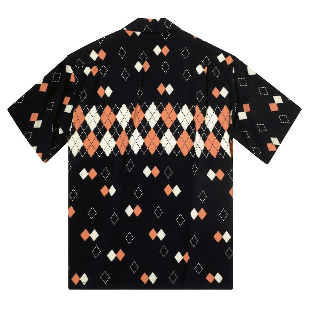 Argyle Star of Hollywood Black Hawaiian Shirt SoH11084