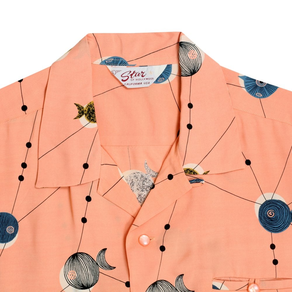 Star of Hollywood Atomic Fish Pink Star of Hollywood Hawaiian Shirt SoH10100