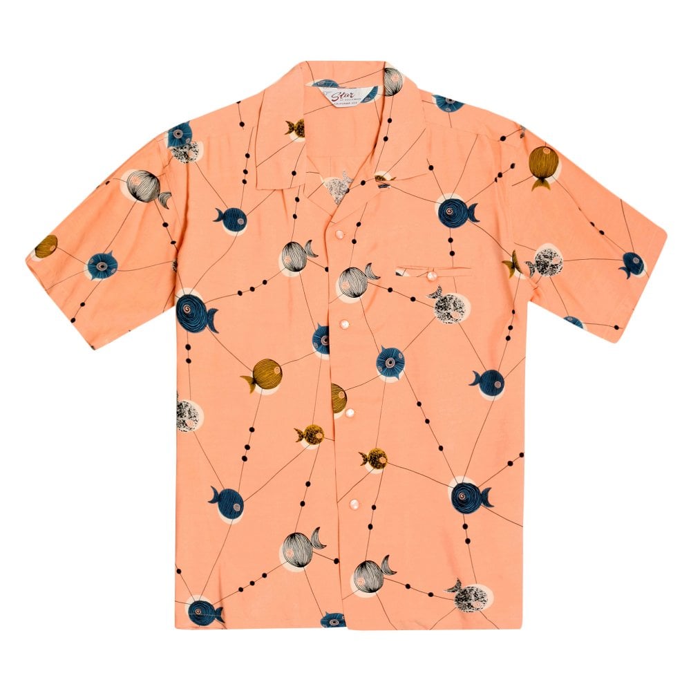 Star of Hollywood Atomic Fish Pink Star of Hollywood Hawaiian Shirt SoH10100