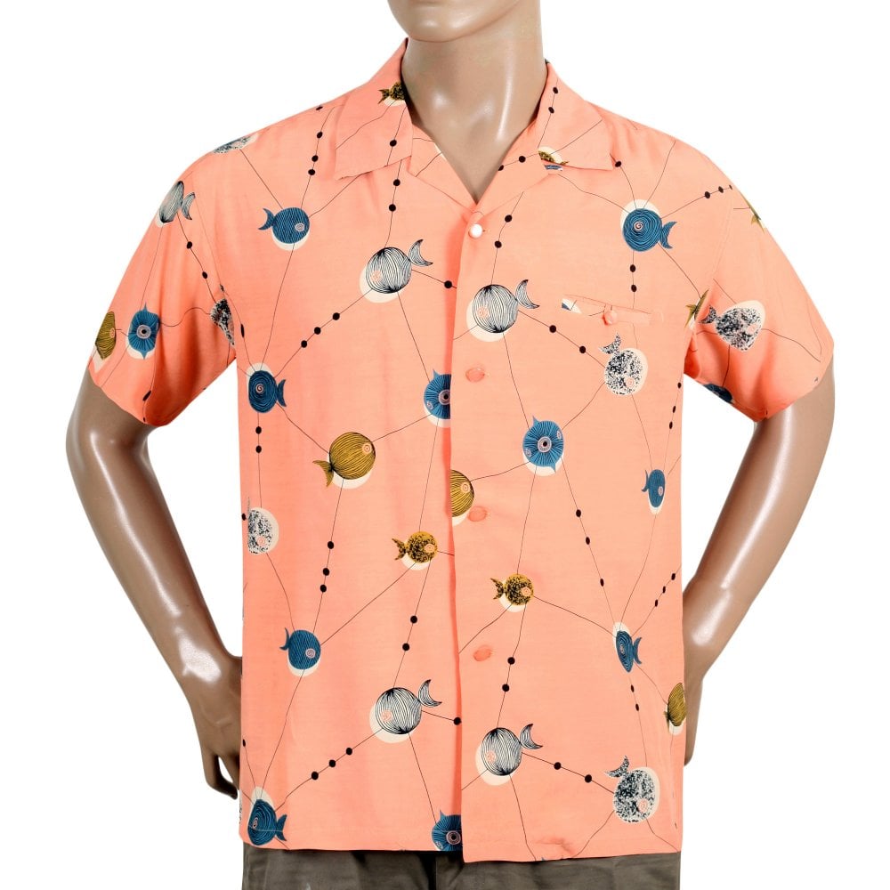 Star of Hollywood Atomic Fish Pink Star of Hollywood Hawaiian Shirt SoH10100
