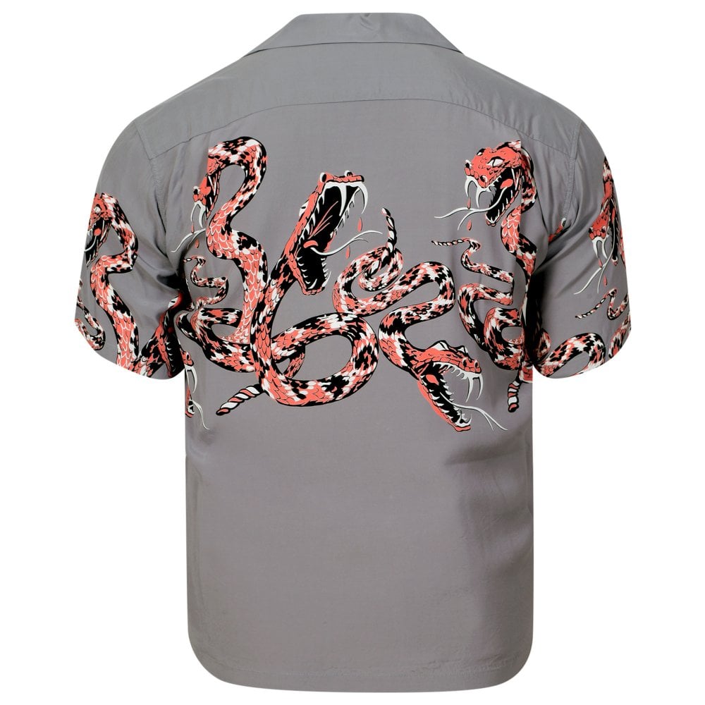 Star of Hollywood Rattle Snake Grey Hawaiian Shirt SoH11082