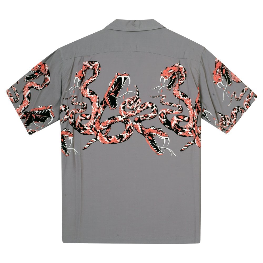 Star of Hollywood Rattle Snake Grey Hawaiian Shirt SoH11082