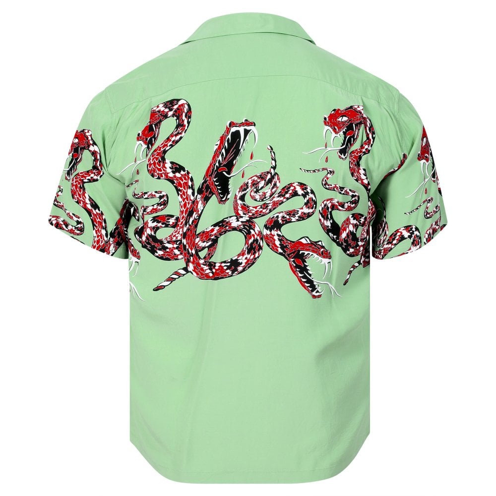 Star of Hollywood Rattle Snake Mint Green Hawaiian Shirt SoH11083