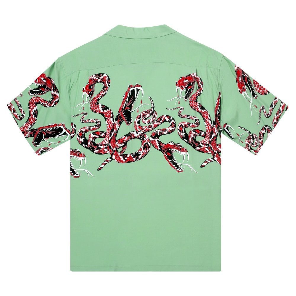 Star of Hollywood Rattle Snake Mint Green Hawaiian Shirt SoH11083