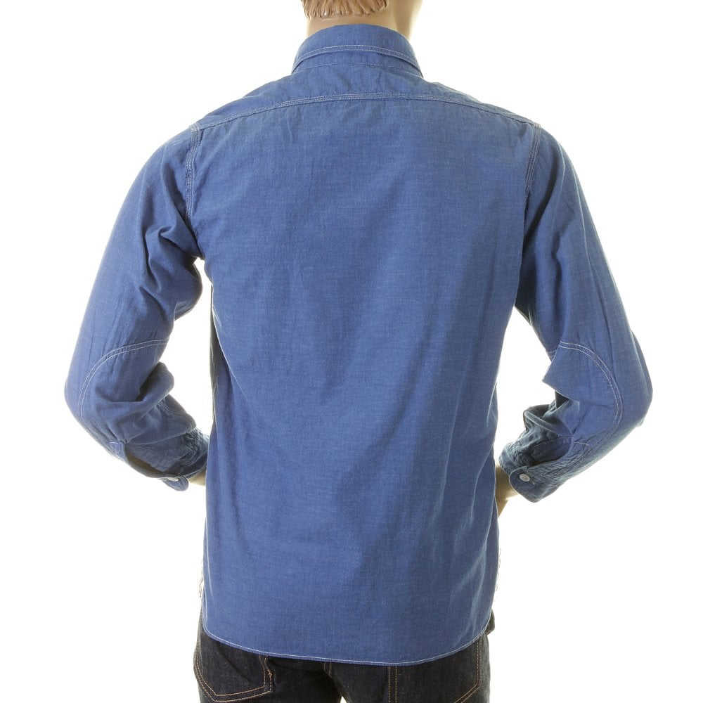 Sugar Cane SC25513 VAT DYE Blue Chambray Work Shirt CANE2017