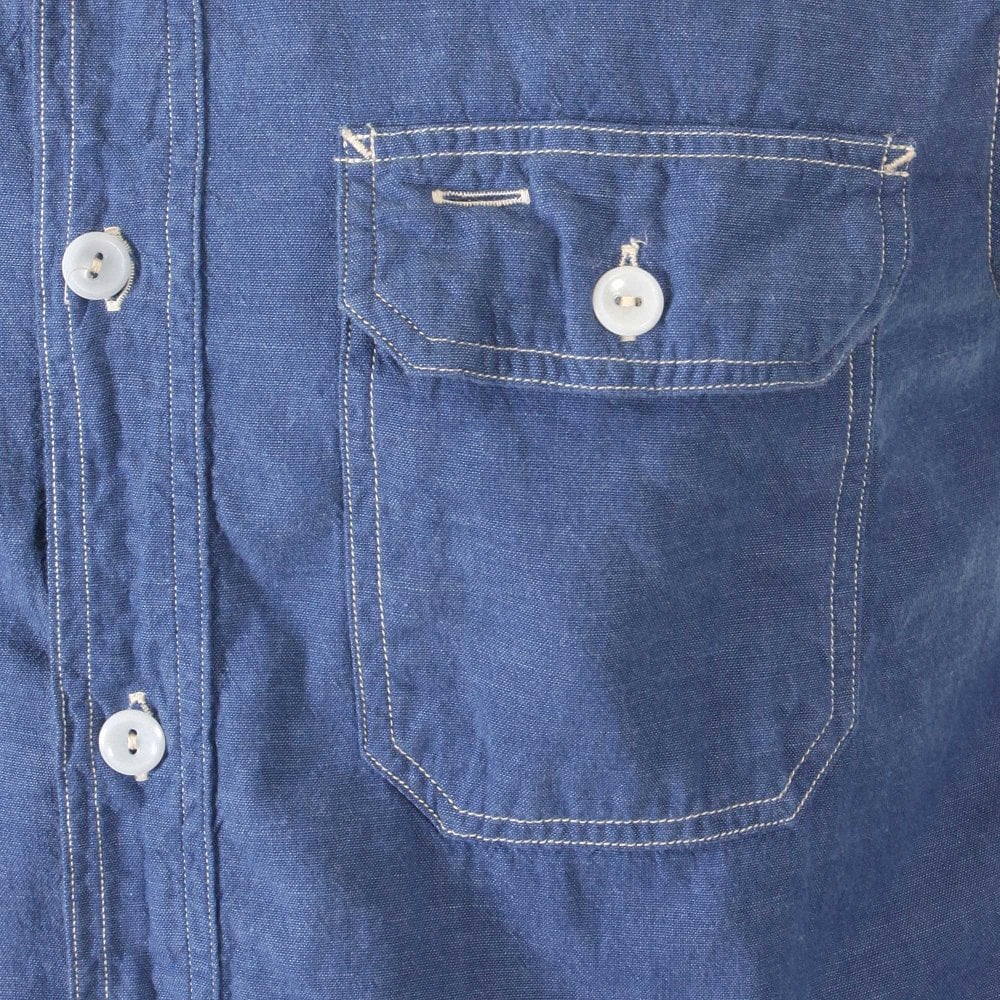 Sugar Cane SC25513 VAT DYE Blue Chambray Work Shirt CANE2017